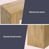 Alaterre Furniture Stockyard Solid Wood Console Table - 36 Inch Modern Farmhouse Small Entryway Table - Easy Assembly Living Room Furniture for Behind the Couch, Entryway, or Hallway (Light Oak) Alaterre Furniture