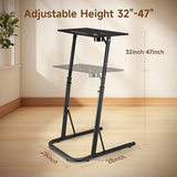 VTORY Adjustable Standing Desk for Walking Pad Treadmill, for Cycling/Bike, Workstation Standing Desk for Cycling, Trainer Stand Table for Indoor,Treadmill Desk Attachment,Bar for Walking Pad,Black VTORY