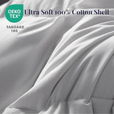 Ubauba Goose Feather Down Fiber Comforter Twin Size - Extra Fluffy 100% Cotton White Duvet Insert, High Fill Power, All-Season Medium Warmth, Hotel Luxury Bedding, 68 x 90 Inches Ubauba