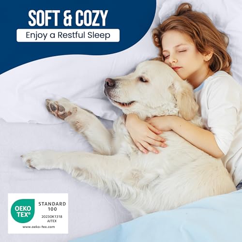 Full Size Mattress Protector Waterproof, Premium 200 GSM Terry Mattress Cover, Soft & Breathable Bed Cover, Fitted Sheet Style Stretchable Deep Pockets 15" by Utopia Bedding (White) Utopia Bedding