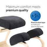 Luxton Home Ergonomic Kneeling Chair with Extra Padding - Posture Support Comfortable Desk Chair - Angled Rocking Stool & Balancing Seat - Natural Relief for Neck or Back Pain (with Extra Padding) Luxton Home