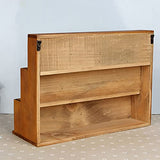 Book Display Stand Wooden Shadow Box Display Shelf: Wall Mounted Rustic Display Rack Multi Layer Stand for Action Figure Mini Figurine Vendors Zerodeko