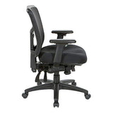 Office Star ProGrid Breathable Mesh Manager's Office Chair with Adjustable Seat Height, Multi-Function Tilt Control and Seat Slider, Mid Back, Coal FreeFlex Fabric Office Star Products