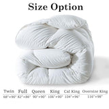 ELNIDO QUEEN® Feather Comforter King Size, Filled with Feather and Downfiber, Luxurious Fluffy Hotel Style White Bedding Comforter, 100% Cotton Duvet Insert Medium Warmth for All Season, 106x90 Inch ELNIDO QUEEN