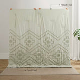 Oli Anderson Boho Tufted Comforter Set King Size, 3 Pcs Soft Jacquard Bedding Set for All Seasons, Shabby Chic Farmhouse Bedding Set with Comforters for All Seasons (Mist Sage, King) Oli Anderson
