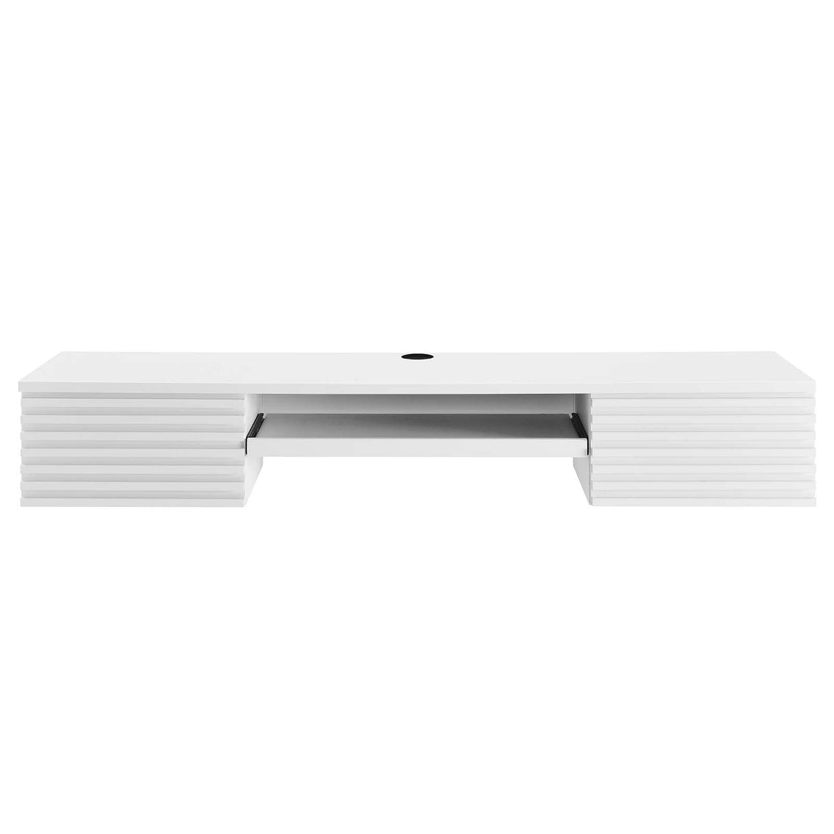 Modway Render Mid-Century Modern, Wall Mount Office Desk, White Modway