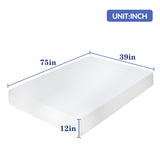 Dkeli Twin Mattress, 12 Inch Gel Memory Foam Mattress for Cool Sleep & Pressure Relief, Medium Firm Single Twin Mattress for kids, Bed-in-a-Box, CertiPUR-US Certified Dkeli