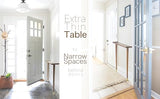 Stelalloy Wall Tables for Hallways - Extra Slim Entryway Table - Narrow Console Tables for Entryway or Foyer - Wall-Mounted Space-Saving Thin Table for Narrow Spaces - 6.25" Depth,Rich Walnut Finish Stelalloy