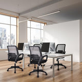 NEO Chair Office Desk Ergonomic Mesh Computer Chair with Lumbar Support Adjustable Height Swivel Rolling Wheels Comfy Mid Back Task Chair for Home Bedroom Vanity Study (Black) NEO CHAIR