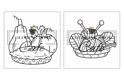 Cozy Autumn: Cute and Cozy Coloring Book for Adults & Teens Featuring Easy and Bold Autumn Designs (Bold and Easy Coloring Books) Majosta