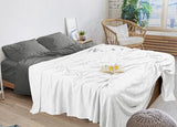 Utopia Bedding White 100% Cotton Blanket [Full Size - 90x84 Inch] 350GSM Lightweight, Soft and Breathable Thermal Blanket for All Seasons Utopia Bedding