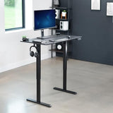 VIVO Electric 44 x 24 in Standing Desk, Memory Height Adjustment, Black Top Black Frame, DESK-E144B VIVO