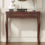 JIAWORLDER Walnut Entryway Table with 1 Drawer Console Table for Entryway Entrance Table for Hallway, Living Room, Foyer, Easy Assembly (Legs Only), 13.77D x 34.64W x 30.7H in JIAWORLDER