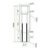 2PCS KP3S Titan Extruder Hotend Throat Stainless Steel M6 Thread 6 * 30mm for 1.75mm Filament 3D Printer Parts POJECITY
