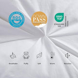 Luxurious All-Season Goose Down Feather Fiber Comforter Super King Size Duvet Insert (120x120), Exquisite Pinch Pleat Design- White, Premium Baffle Box, 100% Egyptian Cotton Cover, 85 oz. Fill Weight EGYPTIAN BEDDING