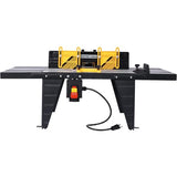 Table Saw Electric Benchtop Router Table 34" x 13.5" x16"Wood Working Craftsman Tool (Black) Bi Fang