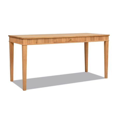 Dumont - Modern Farmhouse 1 Drawer Fluted Home Office Writing Desk - Natural Blonde HouseOfZazla