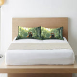 Bokkoy Soft and Silky Satin Pillow Case with Red Panda Watching Wrinkle Resistance for Standard, Queen, and King Sizes - Single Pack Sales Bokkoy