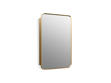 Kohler Verdera Medicine Cabinet, 22" x 34", Rectangular Design, Mirrored Interior, Adjustable Glass Shelves, Rustproof, Moderne Brushed Gold, K-35570-BGL Kohler