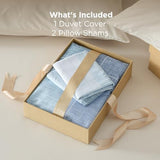 Bedsure Duvet Cover King Size - Gingham Reversible Buffalo Plaid Duvet Cover Set with Zipper Closure, 3 Pieces Blue Bedding Set with 8 Corner Ties and 2 Pillow Shams 20"x36" Bedsure