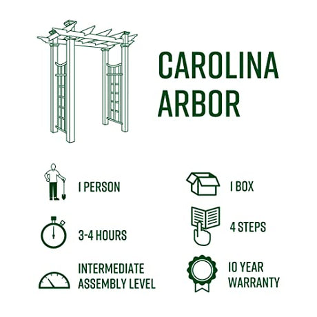 vita Carolina 57 inchW x 88 inchH Composite Vinyl Arbor Vita