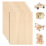 6 Pack Basswood Sheets for Crafts 12"x18"x1/8", 3mm Thick Plywood Sheets Board for Craft, Unfinished Wood Sheet for Laser Cutting & Engraving, Wood Burining, Painting, Staining，Architectural Model PONGJA