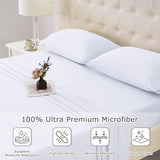 Homilay Twin Size Bed Sheet Set - 3 Piece Soft Microfiber Sheets with Deep Pockets, Cooling Technology, and Wrinkle-Free Pillowcase. Hotel-Quality, Durable Bedding, Brilliant White Homilay