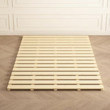 LOBOTOU Queen Size Foldable Wood Bed Slats, Breathable Wooden Mattress Support Base, Japanese Tatami Floor Bed Frame for Guest Bedroom, Easy to Store (Queen (U.S. Standard)) LOBOTOU
