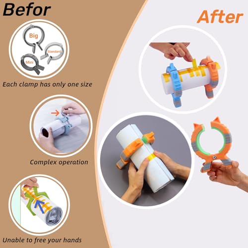 𝑷𝒆𝒓𝒇𝒆𝒄𝒕 𝑻𝒖𝒎𝒃𝒍𝒆𝒓 𝑪𝒍𝒂𝒎𝒑,Sublimation Blanks Tumbler Clamp Tool, for 20oz 30oz Sublimation Blanks, Heat Resistant Gloves, Heat Tape Sublimation, Heat Tape Dispenser Sublimation Kit AFW