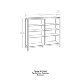 Sauder Pacific View Cubby Bookcase in Prime Oak Finish Sauder