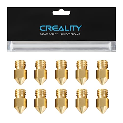 Creality Official Ender 3 0.4mm Nozzles 10 PCS, Brass 3D Printer Nozzles for Ender 3 V2/Ender 3 Pro/Ender 3 Max/Ender 5 Series and Sermoon D1 - WoodArtSupply