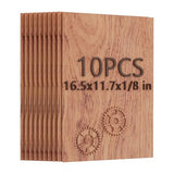 Creatorally 10 Pack Rosewood Plywood Sheets, 16.5"x11.7"x1/8" Unfinished Wood Blanks, Ideal for Laser Cutting, Engraving, DIY Crafts, Wood Burning, Sign Making & Home Decor Creatorally