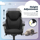 Serta Bryce Executive Office Chair, Ergonomic Computer DeskChairs with Patented AIR Lumbar Support, Comfy Body Pillows, Height Adjustable, Swivel Base with Wheels, Bonded Leather, Black Serta