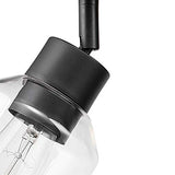 Globe Electric 59798 25" 3-Light Track Lighting, Wood Toned, Matte Black Accents, Clear Glass Shades, Kitchen, Bathroom, Home Essentials, Ceiling Light, Dorm, Dining Room, Hallway Globe Electric