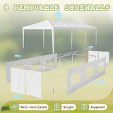 Homall 10' × 30' Party Tent Outdoor Tent for Party Rainproof Wedding Tent Event Booth for up to 40 People, Canopy Tent with Removable Sidewalls (White) Homall