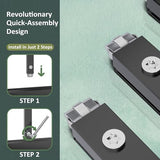 AirWire 12x8 FT Greenhouse for Outdoors, Quick Setup Polycarbonate Greenhouse with Roof Vent, Aluminum Large Walk-in Greenhouse for Outside Garden Backyard, Black AirWire