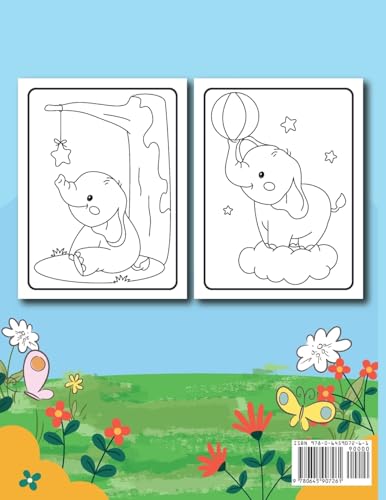 Cute Elephant Coloring Book for Kids WoodArtSupply