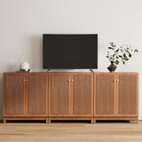 COSIEST 31.5" Fluted Sideboard Buffet Cabinet with Storage, Mid Century Modern Accent Cabinet with Adjustable Shelves, Solid Wood Legs, Multifunctional Console Table for Living Room, Kitchen, Entryway COSIEST