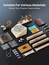 WAINLUX K10 5W Laser Engraver Machine, Portable 5000mW Laser Engraver and Cutter Machine for Wood Leather Metal Silicone Paper Glass Cloth,Class 1 for DIY Supports Win/Mobile System/Offline Class1 WAINLUXPRO