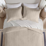 Madison Park Essentials Striped Duvet Cover Set King, Modern Minimalist Bedding Set with Premium Jacquard Stripe, 3 Pieces Duvet Cover Reversible with Zipper Closure & Corner Ties,Neutral Madison Park Essentials