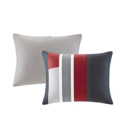 Comfort Spaces Casual Comforter Set Sporty Design, Vibrant Color, Active Lifestyle Boys Bedroom Décor, All Season Soft Microfiber Bedding Set, Decorative Pillow, Sham Black/Red Twin/Twin XL 3 Piece Comfort Spaces