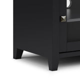 SIMPLIHOME Cosmopolitan SOLID WOOD 48 Inch Wide Contemporary TV Media Stand in Black for TVs up to 55 Inch, For the Living Room and Entertainment Center SIMPLIHOME