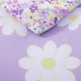 AMBERSPACE Full Size Comforter Sets for Girls, Purple Daisy Kids Bedding Set Reversible with Cute Floral, All Season Bed in a Bag 7 Pieces with Sheets, Pillowcases & Shams AMBERSPACE