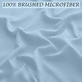 Queen Size Fitted Sheet – Ultra Soft 1800 Microfiber – Deep Pocket Fits Up to 16” Mattress – Wrinkle & Fade Resistant – Single Fitted Bottom Sheet Only (Light Blue) Peace Sleep Bedding
