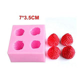 3D Strawberry Silicone Candle Mold Strawberry Raspberry & Blueberry Fondant Soap Candle Mulberry Wax Melts Molds TUKE