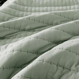 ROARINGWILD Sage Green Twin Size Quilt Bedding Sets with 1 Pillow Sham, Lightweight Soft Bedspread Coverlet, Quilted Blanket Thin Comforter Bed Cover for All Season, 2 Pieces, 68x90 inches ROARINGWILD