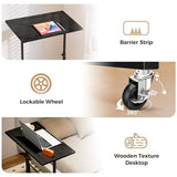 COMHOMA Small Standing Desk Adjustable Height & Tiltable Tabletop, Mobile Stand Up Desk for Laptop, Portable Computer Table for Home Office Work and Walking Pad Treadmill, Height 30.7"-46.4", Black COMHOMA