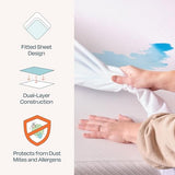 Linenspa Waterproof Mattress Protector, Queen Size – Fitted Sheet Style, Breathable, Machine Washable & Dryer Safe, White Linenspa