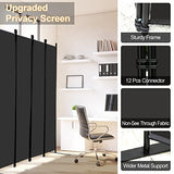 MAYOLIAH 6 Panel Folding Privacy Screen 9ft Wide, 6ft Tall Partition Room Divider Portable Office Walls Dividers, Black MAYOLIAH