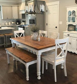 Osborne Husky Farm Dining Table Legs in Knotty Pine (Set of Four), Replacement Table Legs for Dining Table or Desk, Unfinished Wooden Posts, Sanded and Ready to be Stained Osborne Wood Products